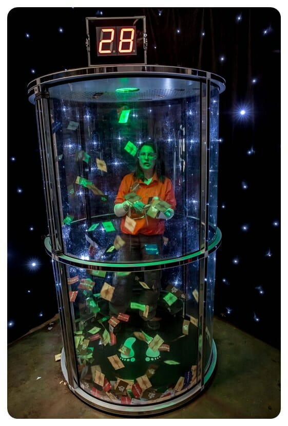 Grab a Grand Machine Cash Cube Hire Cash Grabber Hire