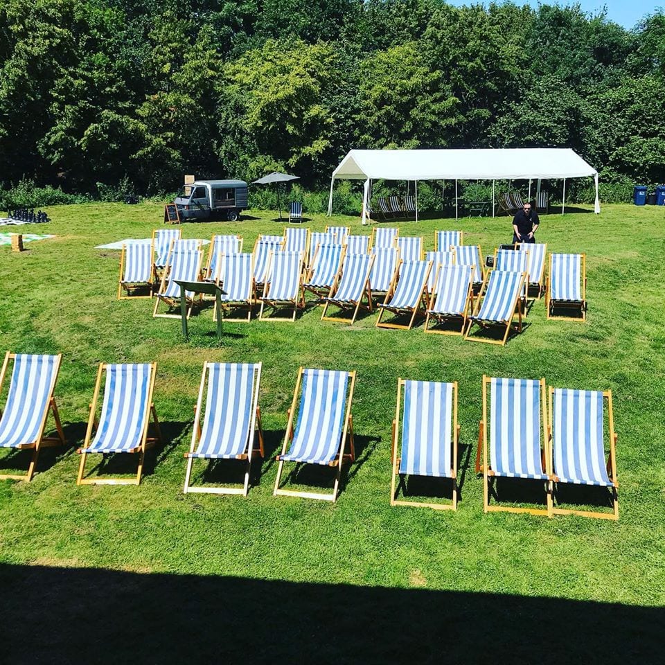 Deck Chair Hire across the UK. Fun4Events Traditional Deckchair Hire